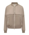 Brunello Cucinelli Cotton Organza Bomber Jacket In Nude
