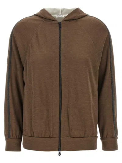 BRUNELLO CUCINELLI BRUNELLO CUCINELLI 'SHINY TRIMS' HOODIE