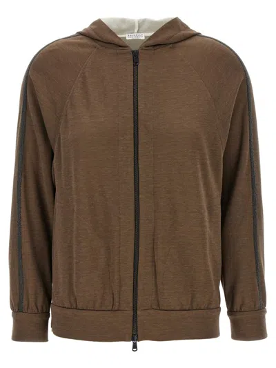 BRUNELLO CUCINELLI BRUNELLO CUCINELLI 'SHINY TRIMS' HOODIE