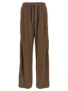 Brunello Cucinelli Elastic Waistband Wide Leg Trousers With Side Stripe Detail