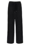 Brunello Cucinelli Shiny Trims Joggers With Back And Side Pockets In Black