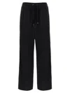 Brunello Cucinelli Shiny Trims Joggers With Back And Side Pockets In Black