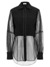 Brunello Cucinelli Shiny Trims Shirt And Blouse Black In Black