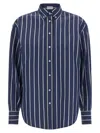 Brunello Cucinelli Shiny Trims Shirt And Blouse Blue In Multi