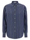 Brunello Cucinelli Shiny Trims Shirt And Blouse Blue In Blue
