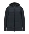 Brunello Cucinelli Shiny Zipped Pull Down Jacket In Blue