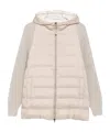 Brunello Cucinelli Shiny Zipped Pull Down Jacket In Brown