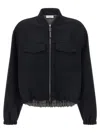 Brunello Cucinelli Shiny Zipper Pull Puffer Jackets Blue