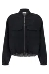 Brunello Cucinelli Oversized Virgin Wool Jacket With Ribbed Collar In Black