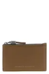 Brunello Cucinelli Zipper Card Holder In Brown