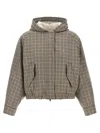 Brunello Cucinelli Shiny Zipper Pull Casual Jackets And Parka Beige