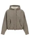 Brunello Cucinelli Shiny Zipper Pull Casual Jackets And Parka Beige