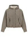 Brunello Cucinelli Shiny Zipper Pull Casual Jackets And Parka Beige