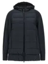 Brunello Cucinelli Shiny Zipped Pull Down Jacket In Blue