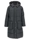 Brunello Cucinelli Quilted-design Hooded Down Coat In Black