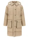 Brunello Cucinelli Shiny Zipper Pull Down Jacket In Multi