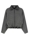 Brunello Cucinelli 'shiny Zipper Pull' Jacket In Black
