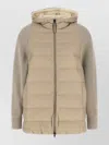Brunello Cucinelli Shiny Zipper Pull Quilted Down Jacket In Neutral