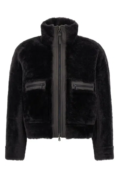 BRUNELLO CUCINELLI 'SHINY ZIPPER PULL' SHEARLING JACKET