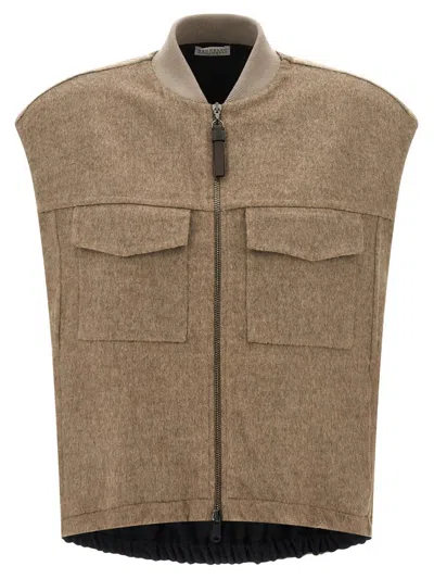 BRUNELLO CUCINELLI BRUNELLO CUCINELLI 'SHINY ZIPPER PULL' VEST