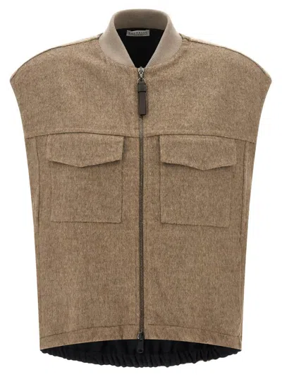 BRUNELLO CUCINELLI BRUNELLO CUCINELLI 'SHINY ZIPPER PULL' VEST
