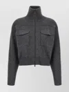 Brunello Cucinelli Shiny Zipper Pull Sweaters And Cardigans Gray In Gray