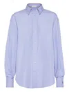 Brunello Cucinelli Long-sleeve Button-up Shirt In Blue