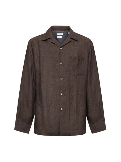Brunello Cucinelli Shirt In Brown