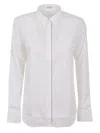Brunello Cucinelli White Shirt With Structured Collar In Bianco