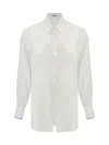 Brunello Cucinelli Poplin Monile Shirt In Bianco