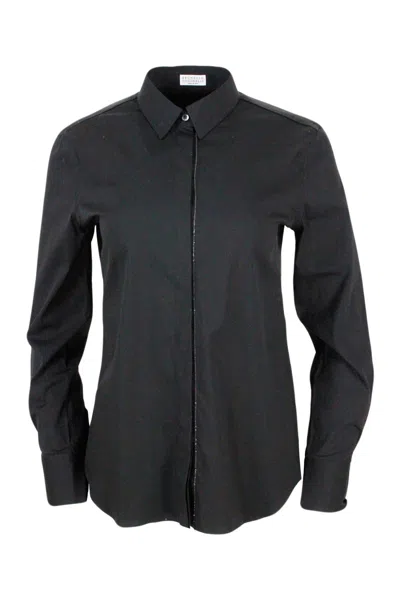 Brunello Cucinelli Cotton Grey Shirt In Black