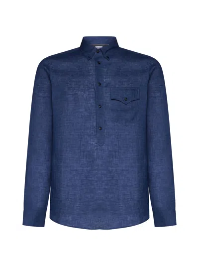 Brunello Cucinelli Shirt In Blu