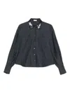Brunello Cucinelli Sequin-embellished Denim Shirt In Blue