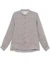 Brunello Cucinelli Light Brown Button-down Shirt In Gray