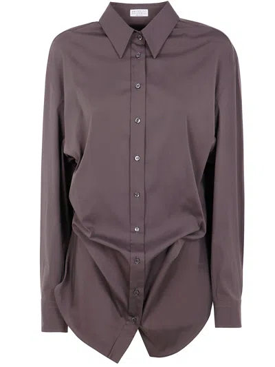 Brunello Cucinelli Shirt In Brown