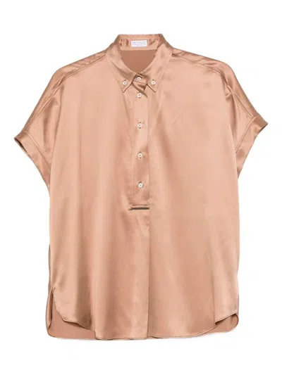 Brunello Cucinelli Shirt In Brown
