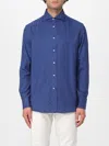 Brunello Cucinelli Tailored Herringbone Shirt Collar Button-down In Blue