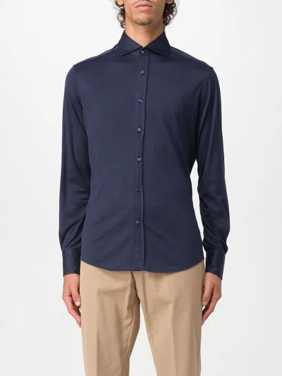 BRUNELLO CUCINELLI SHIRT BRUNELLO CUCINELLI MEN COLOR BLUE,H17261009