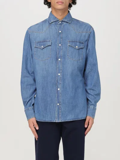 BRUNELLO CUCINELLI SHIRT BRUNELLO CUCINELLI MEN COLOR BLUE,F99326009