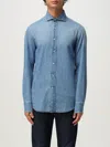 Brunello Cucinelli Cotton-chambray Shirt In Blue
