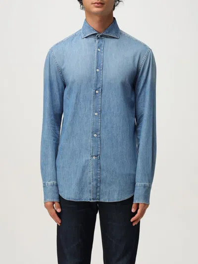 BRUNELLO CUCINELLI SHIRT BRUNELLO CUCINELLI MEN COLOR DENIM,H22911028