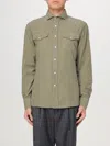 Brunello Cucinelli Corduroy Long-sleeved Shirt In Grün