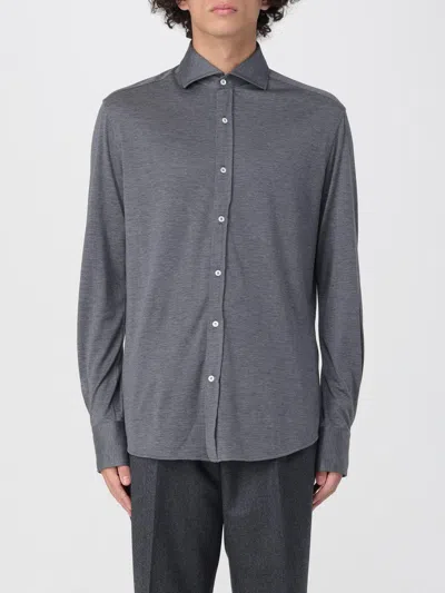Brunello Cucinelli Camicia  Uomo Colore Grigio In Gray