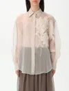 Brunello Cucinelli Women Silk Shirt In Beige