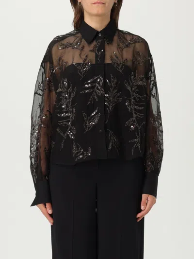 BRUNELLO CUCINELLI SHIRT BRUNELLO CUCINELLI WOMAN COLOR BLACK,G92040002