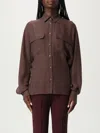 Brunello Cucinelli Embellished Collar Shirt In Brown