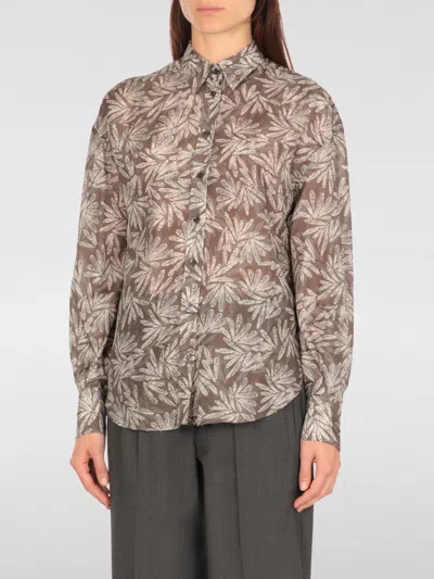 Brunello Cucinelli Hemdbluse  Damen Farbe Charcoal In Charcoal