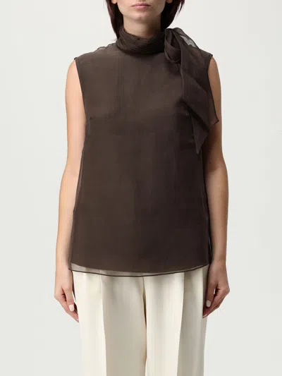 BRUNELLO CUCINELLI TOP BRUNELLO CUCINELLI WOMAN COLOR COCOA,H29885113