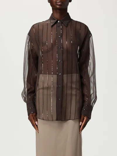 Brunello Cucinelli Shirt  Woman Color Cocoa In Brown