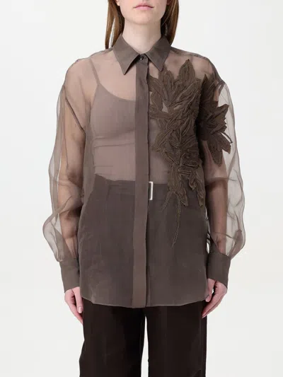 BRUNELLO CUCINELLI SHIRT BRUNELLO CUCINELLI WOMAN COLOR DARK,426127102